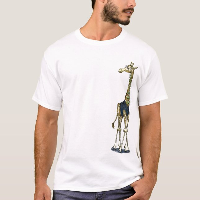T-shirt Type de cravate d'arc de girafe (Devant)