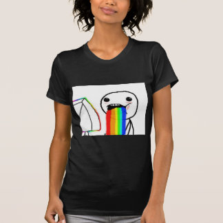 T-shirt Type de visage d'ordinateur d'arc-en-ciel