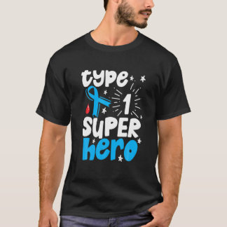 T-shirt Type One Superhero Type 1 Sensibilisation au diabè