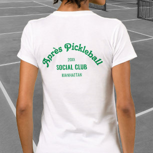 T-shirt Type Rétro Après Pickle Ball Social Club Blanc