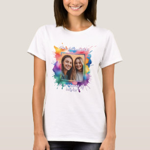 T-shirt Type splash, cadre d'image Bunter avec colles colo
