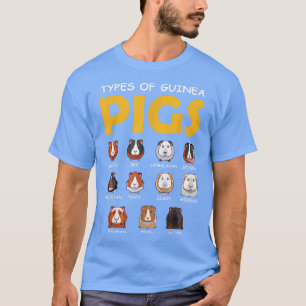 T-shirt Types De Cochons De Guinée Aime De Mignonnes Ronge