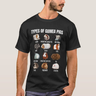 T-shirt Types de Cochons de Guinée Education Cavy Enthousi