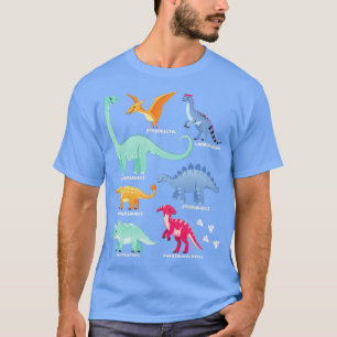 T-shirt Types de dinosaures Paléontologistes futurs Enfant