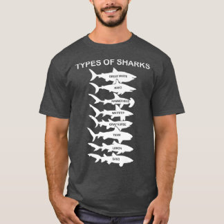T-shirt Types De Requins