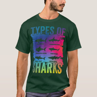 T-shirt Types De Requins