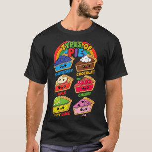 T-shirt Types de tarte drôle Pi Day professeur de mathémat