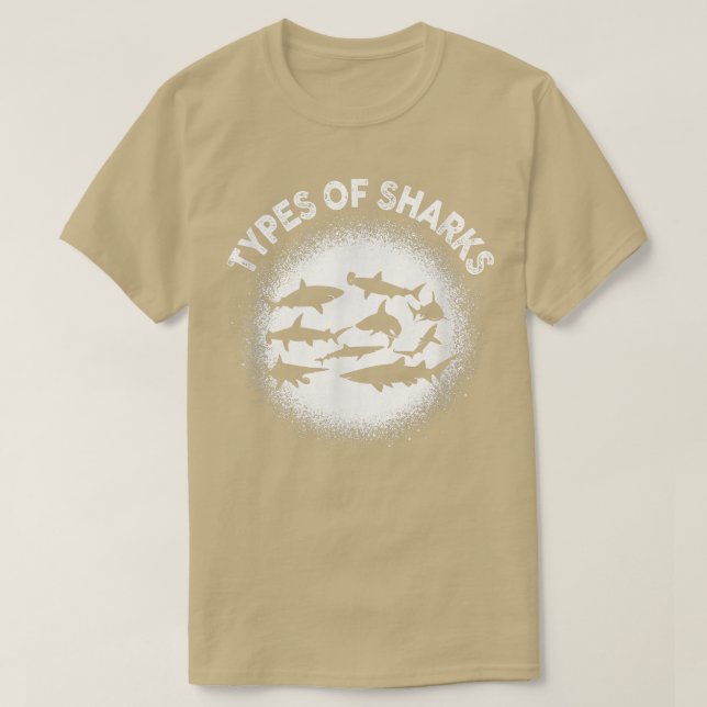 T-shirt Types Of Sharks (Design devant)