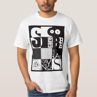 T-shirt Typographie abstraite