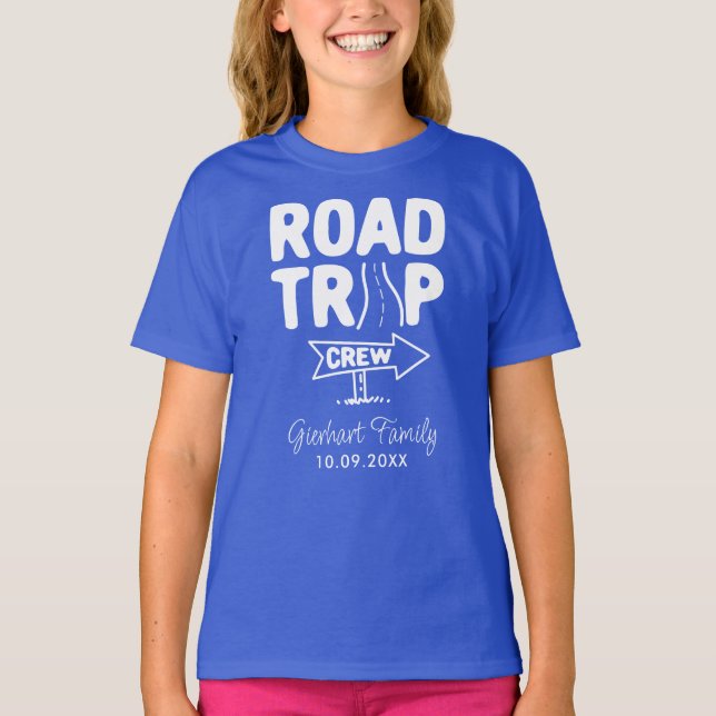 T-shirt Typographie annuelle de voyage en famille Vacances (Devant)