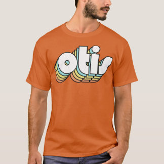 T-shirt Typographie arc-en-ciel Otis Retro style défraîchi