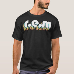 T-shirt Typographie arc-en-ciel REM Retro style défraîchi