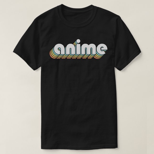 T-shirt Typographie arc-en-ciel rétro style défraîchi (Design devant)