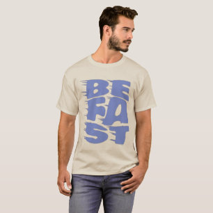 T-shirt Typographie Bleue BE FAST - Hommes Inspirés par la