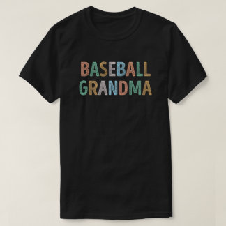 T-shirt Typographie colorée Grand-mère de baseball