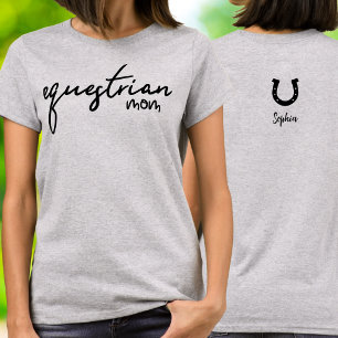 T-shirt Typographie cursive de maman équestre