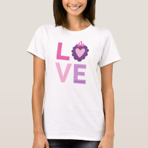 T-shirt Typographie d'amour mignonne
