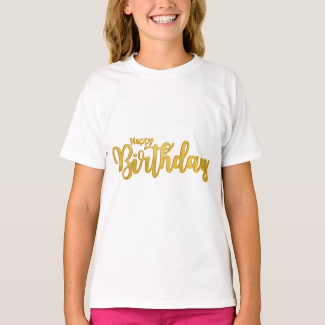 T-shirt Typographie de citations d'anniversaire (Devant)