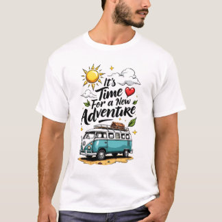 T-shirt Typographie de devis d'aventure tendance