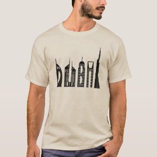 T-shirt Typographie de Dubai Skyline