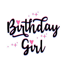 T-shirt Typographie de fille anniversaire BD Girl