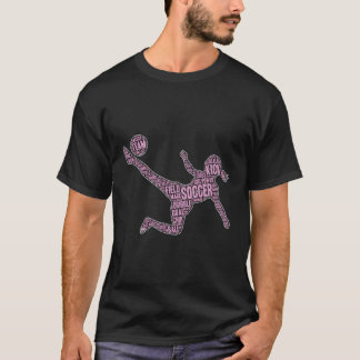 T-shirt Typographie De Football Jeunes Filles Et Femmes Jo