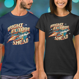 T-shirt Typographie de fusée de science fiction futuriste 