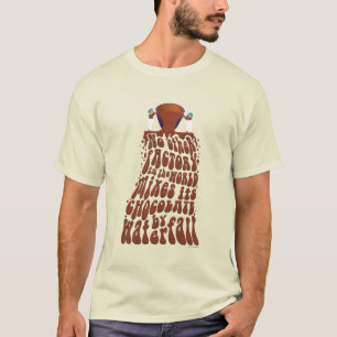 T-shirt Typographie de la cascade au chocolat Willy Wonka