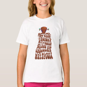 T-shirt Typographie de la cascade au chocolat Willy Wonka