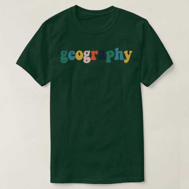 T-shirt Typographie de la géographie (Design devant)