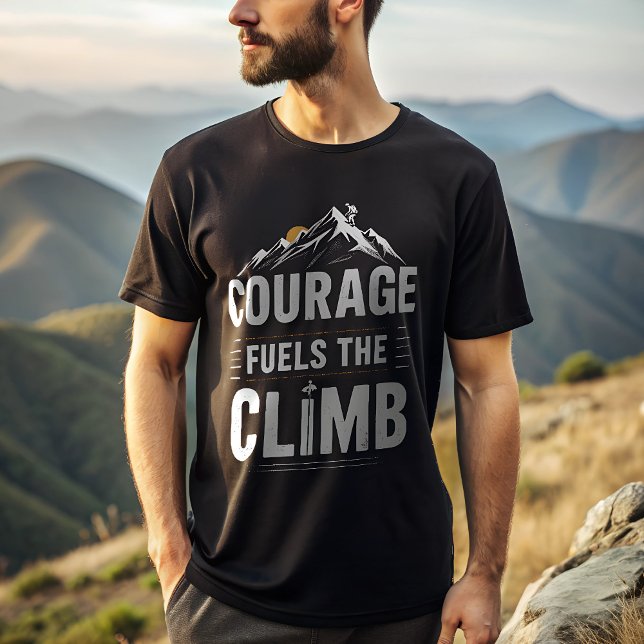 T-shirt Typographie de la montée du courage (Créateur téléchargé)
