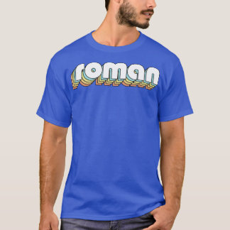 T-shirt Typographie de l'arc-en-ciel romain style défraîch