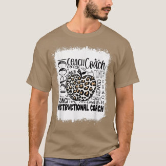 T-shirt Typographie de l'entraîneur instructeur Leopard bl