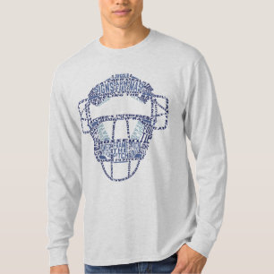 T-shirt Typographie de masque de receveurs de base-ball