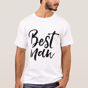 T-shirt Typographie de pinceau élégante   Meilleur homme