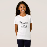 Typographie de script Flower Girl sur blanc