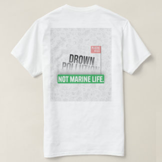 T-shirt Typographie de sensibilisation à la pollution en p