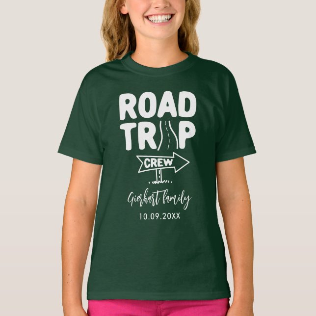 T-shirt Typographie de vacances de famille Nom personnalis (Devant)