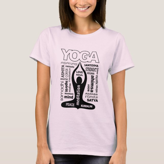 T-shirt Typographie de yoga (Devant)