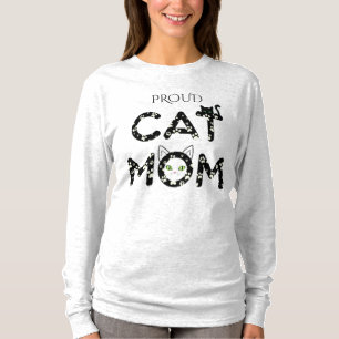 T-shirt Typographie d'empreinte de patte mignonne pour mam