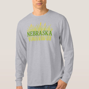 T-shirt Typographie des Prairies du Nebraska   Tallgrass r