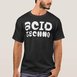 T-shirt Typographie d'impulsion techno acide