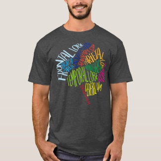 T-shirt Typographie du cerveau Mot bulle RN Neuroscience I