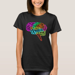 T-shirt Typographie du cerveau RN Neuroscience ICU Infirmi