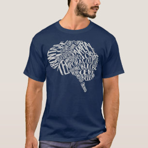 T-shirt Typographie du cerveau RN Neuroscience Infirmière