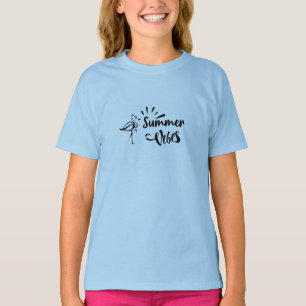 T-shirt Typographie du Flamant rose d'été