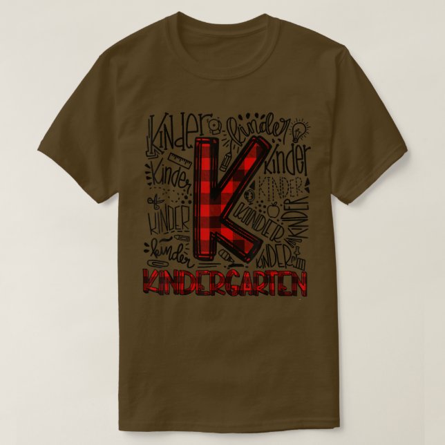 T-shirt Typographie Du Jardin D'Enfants Retour À L'École C (Design devant)
