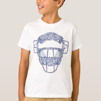 Typographie du masque de baseball