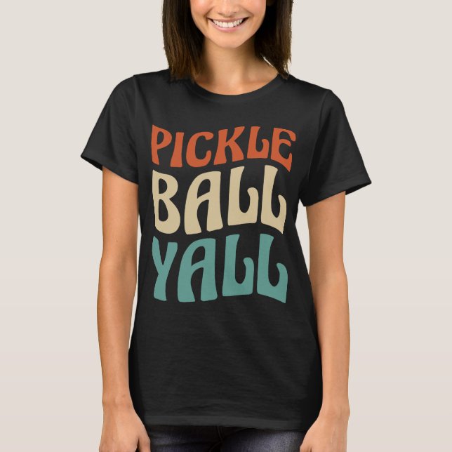 T-shirt Typographie dynamique de la balle de poulet Yall (Devant)