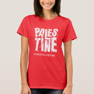 T-shirt Typographie fêlée de Free Palestine